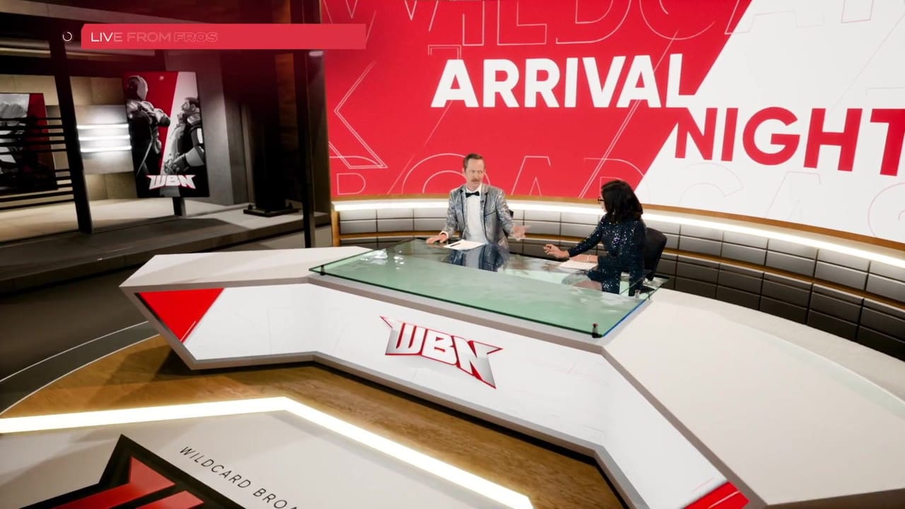 WBN Anchor Desk — Network news look, shot at L.A. & ABQ Castle Studios