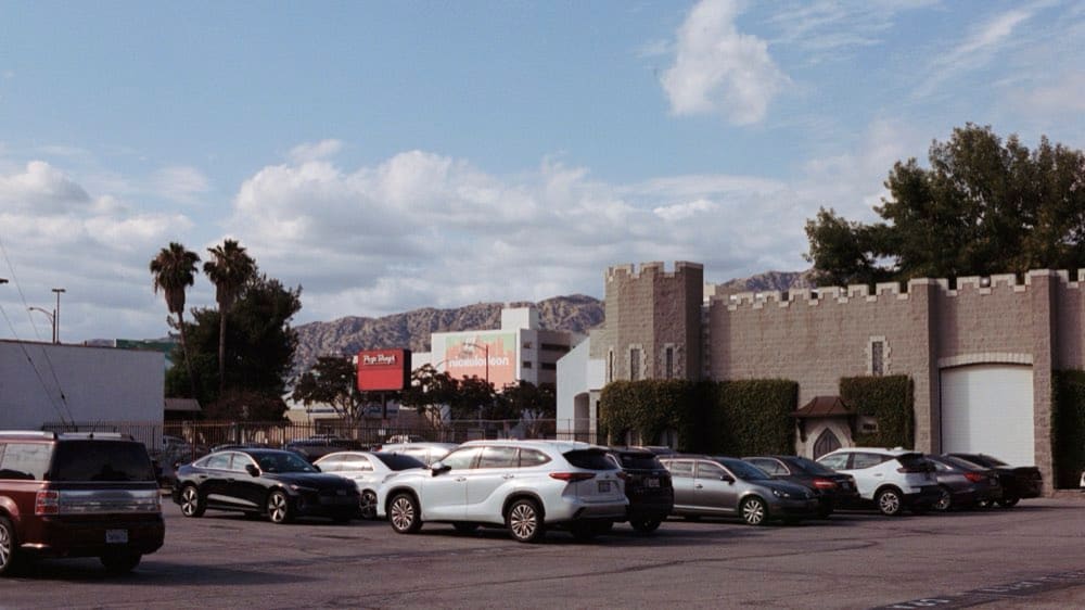 The L.A. Castle Studios building on Victory Blvd in Burbank, across the street from Nickelodeon