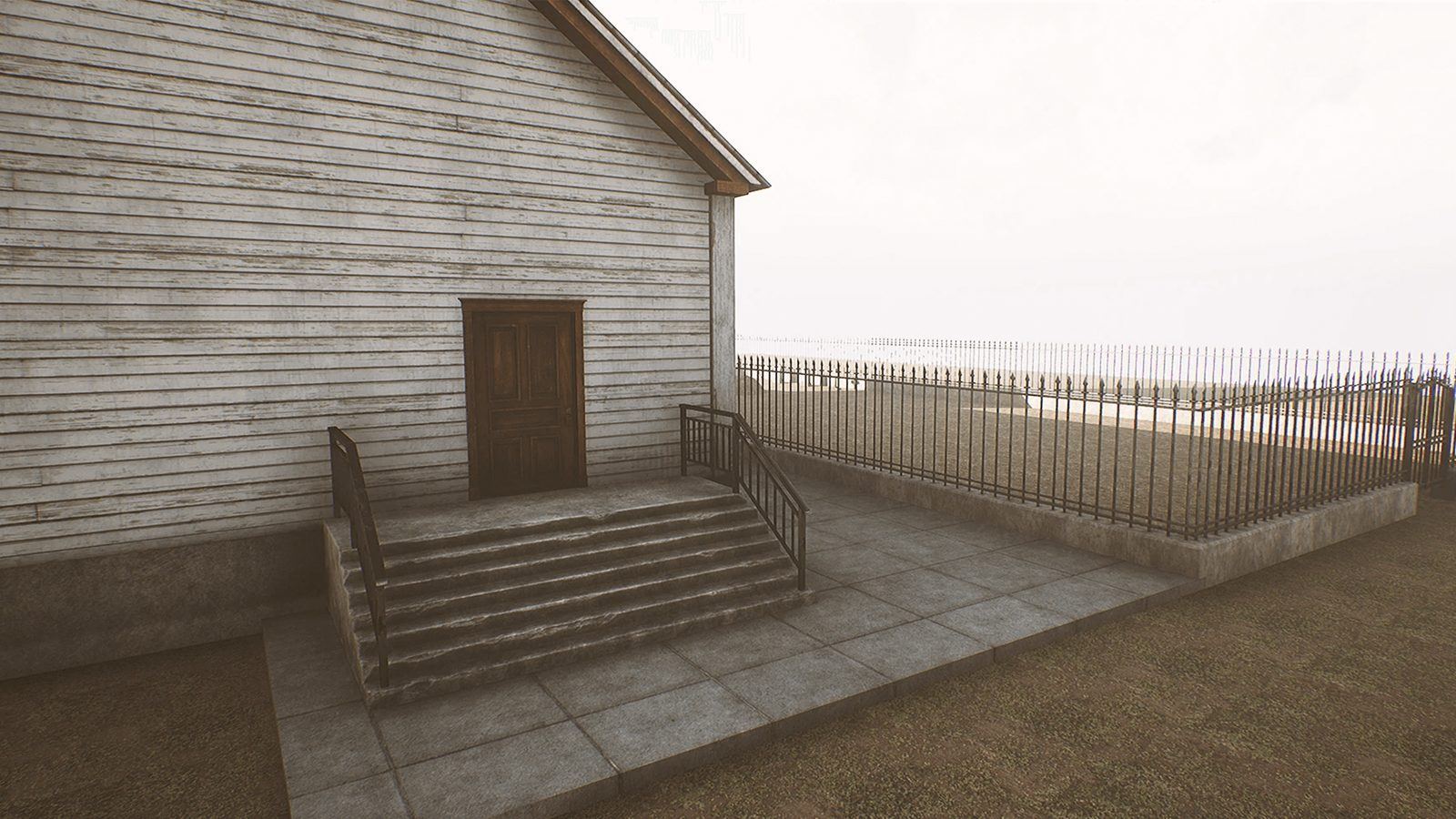 Abandoned Church virtual production standing set — angle 6 on the L.A. & ABQ Castle Studios stage