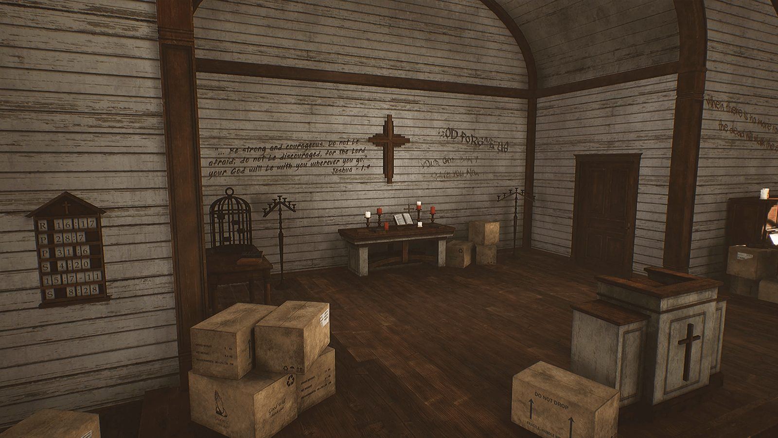 Abandoned Church virtual production standing set — angle 8 on the L.A. & ABQ Castle Studios stage