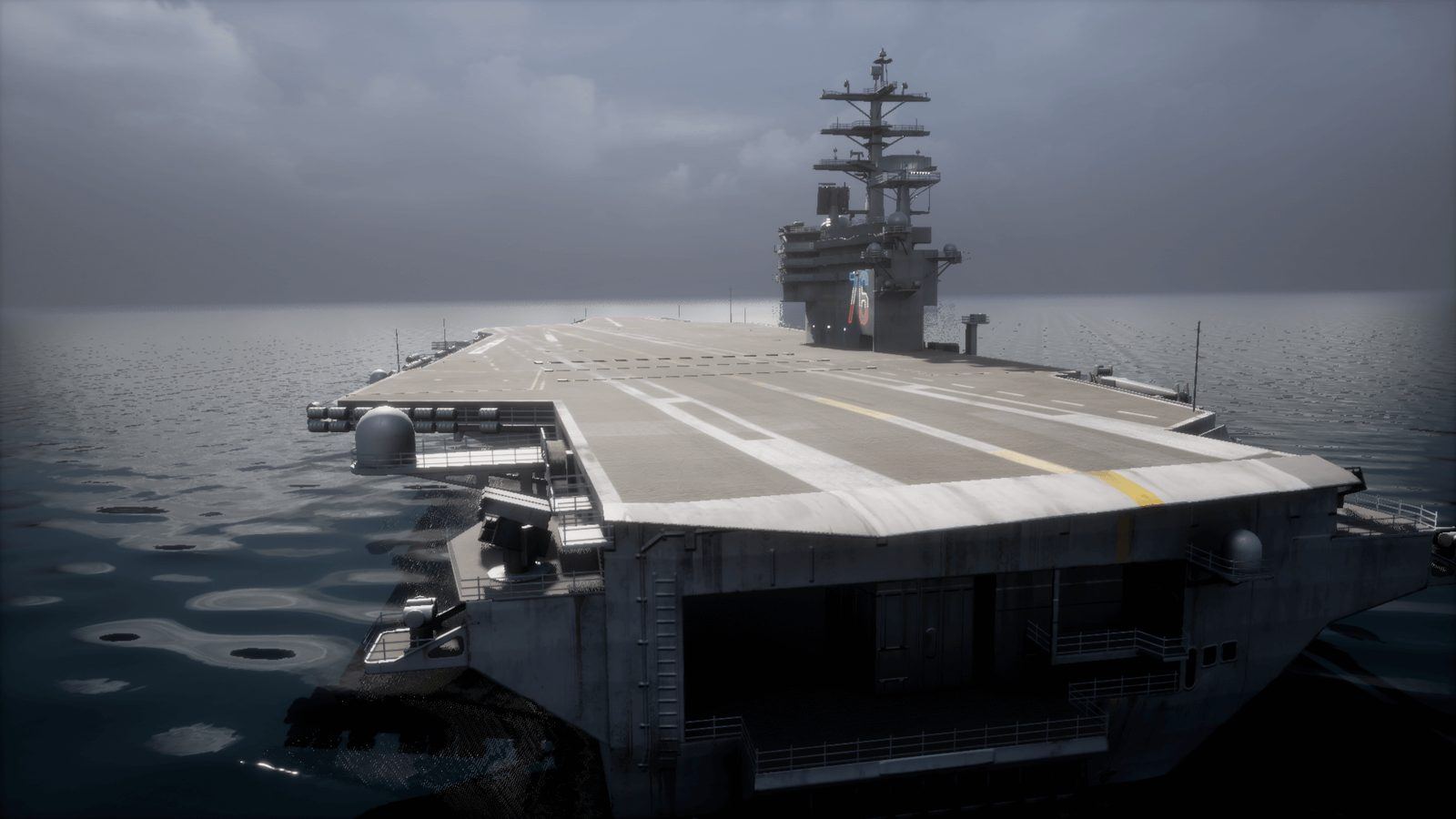 Aircraft Carrier virtual production standing set — angle 2 on the L.A. & ABQ Castle Studios stage