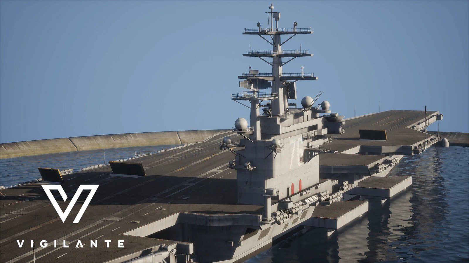 Aircraft Carrier virtual production standing set — angle 11 on the L.A. & ABQ Castle Studios stage