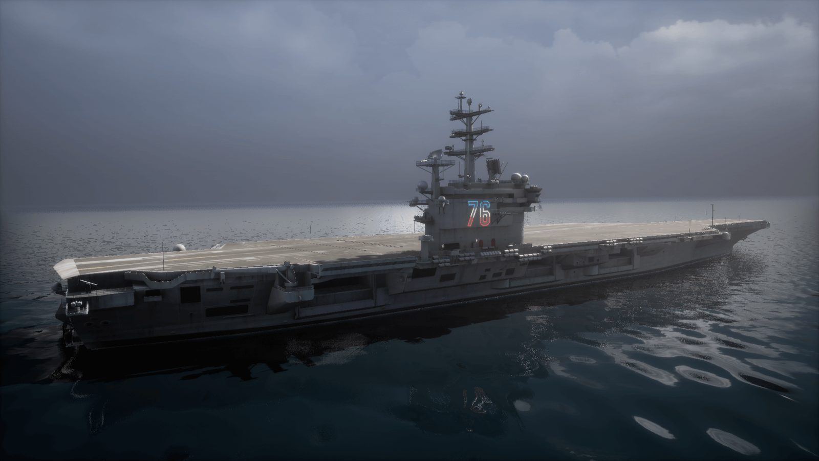 Aircraft Carrier virtual production standing set — angle 3 on the L.A. & ABQ Castle Studios stage
