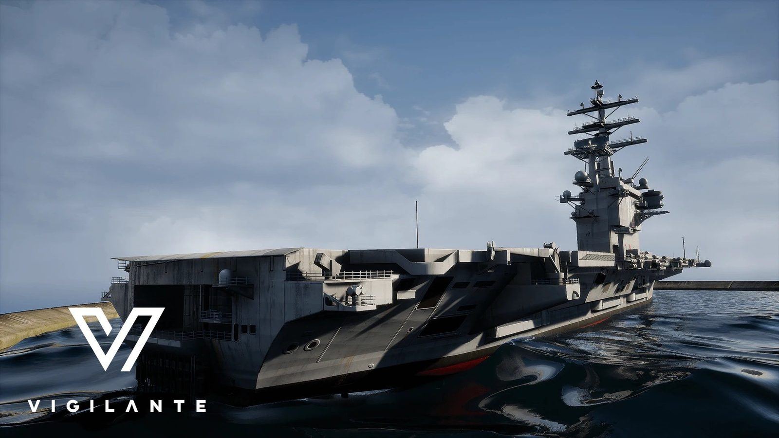 Aircraft Carrier virtual production standing set — angle 6 on the L.A. & ABQ Castle Studios stage