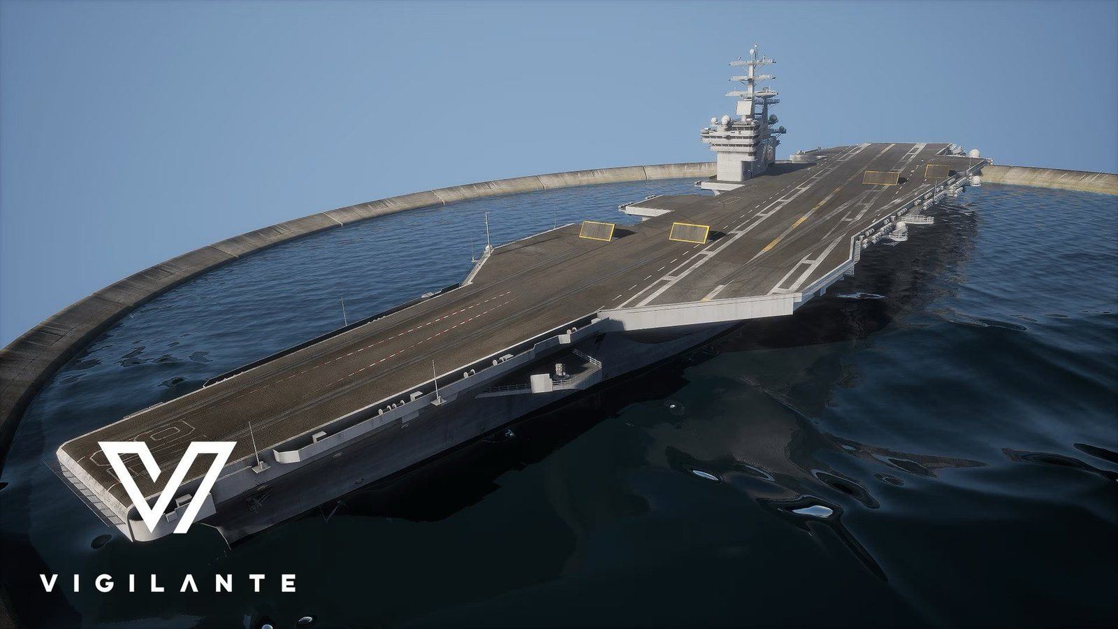 Aircraft Carrier virtual production standing set — angle 9 on the L.A. & ABQ Castle Studios stage