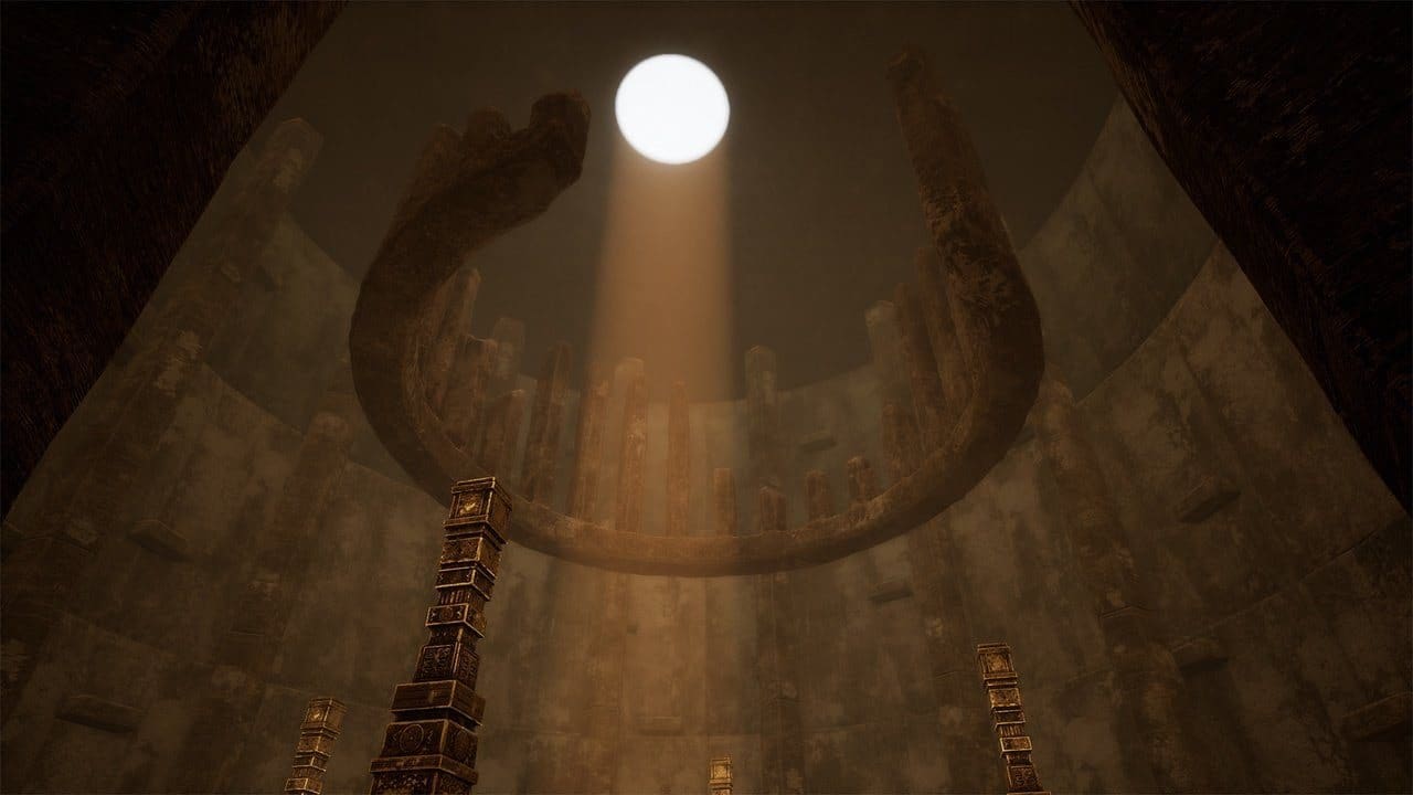 Ancient Cave Temple virtual production standing set — angle 11 on the L.A. & ABQ Castle Studios stage