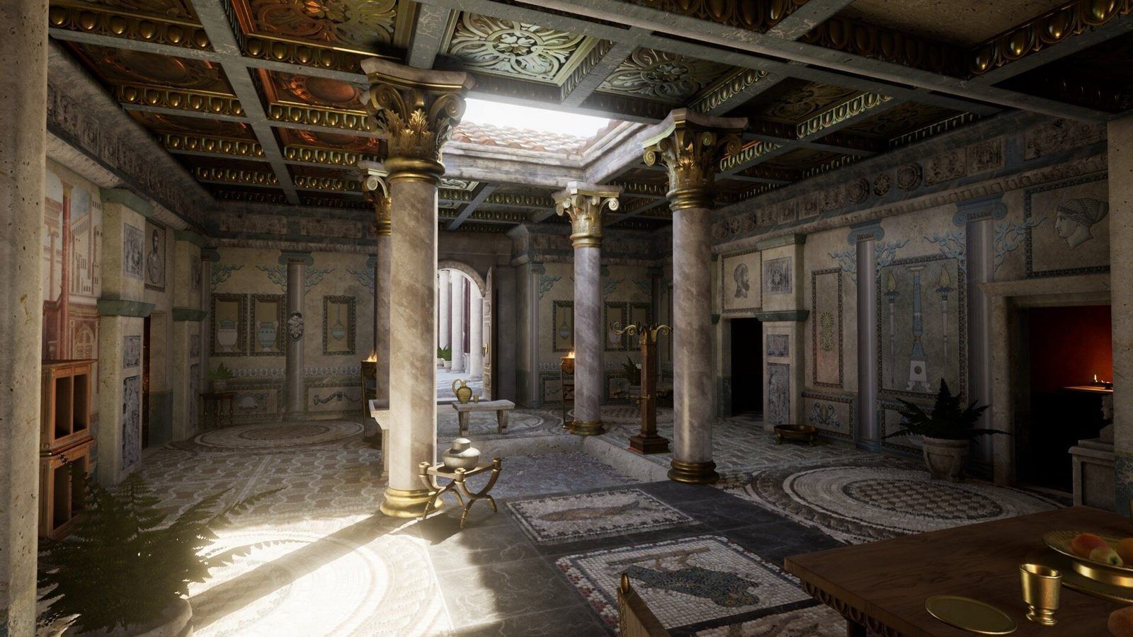 Ancient Rome virtual production standing set — angle 2 on the L.A. & ABQ Castle Studios stage