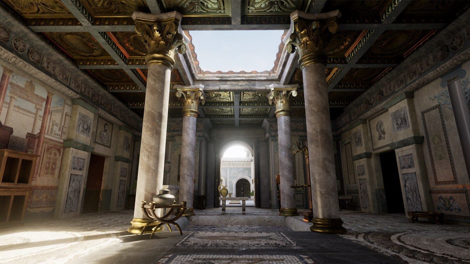 Ancient Rome virtual production standing set — angle 4 on the L.A. & ABQ Castle Studios stage