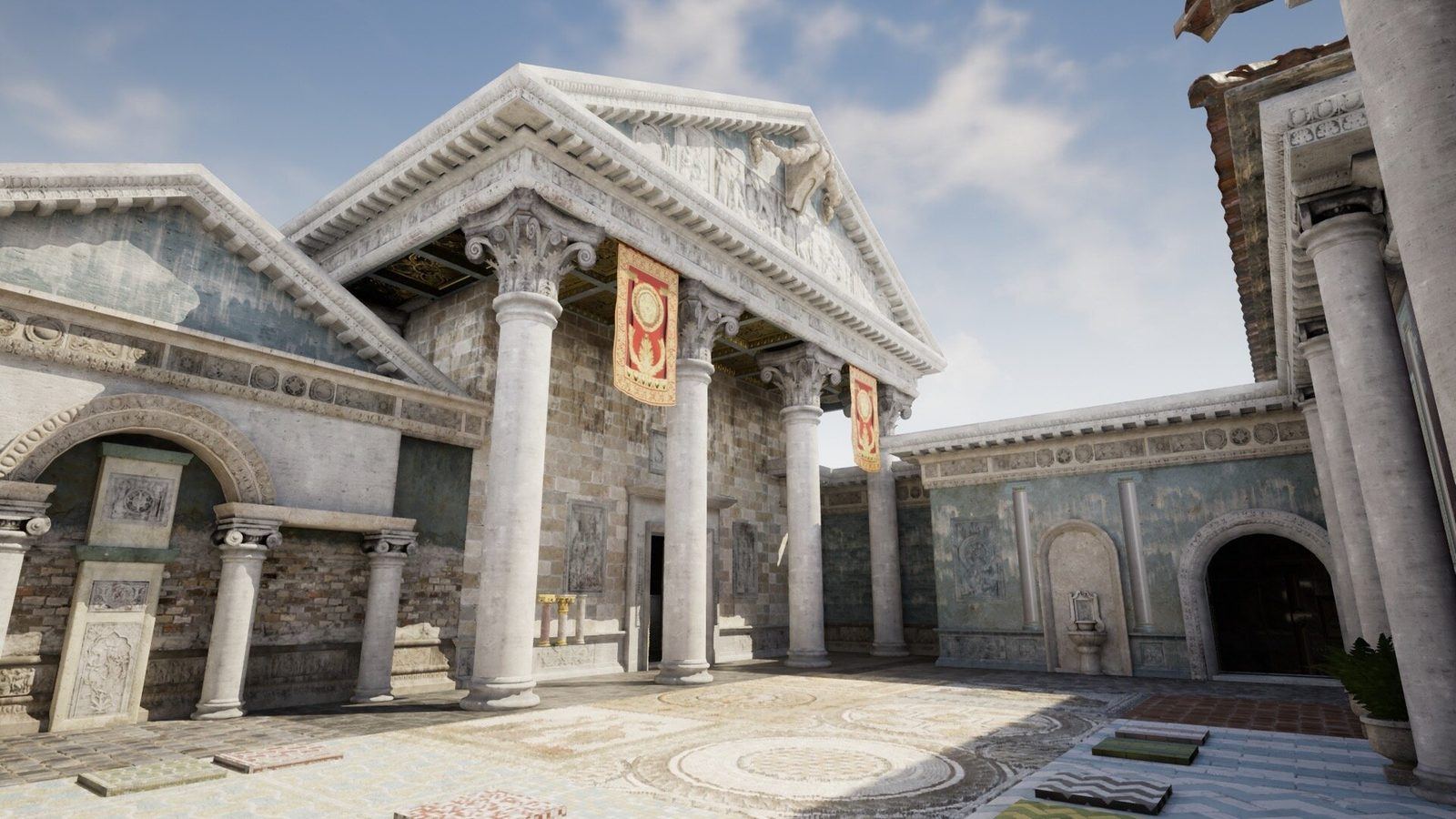 Ancient Rome virtual production standing set — angle 5 on the L.A. & ABQ Castle Studios stage
