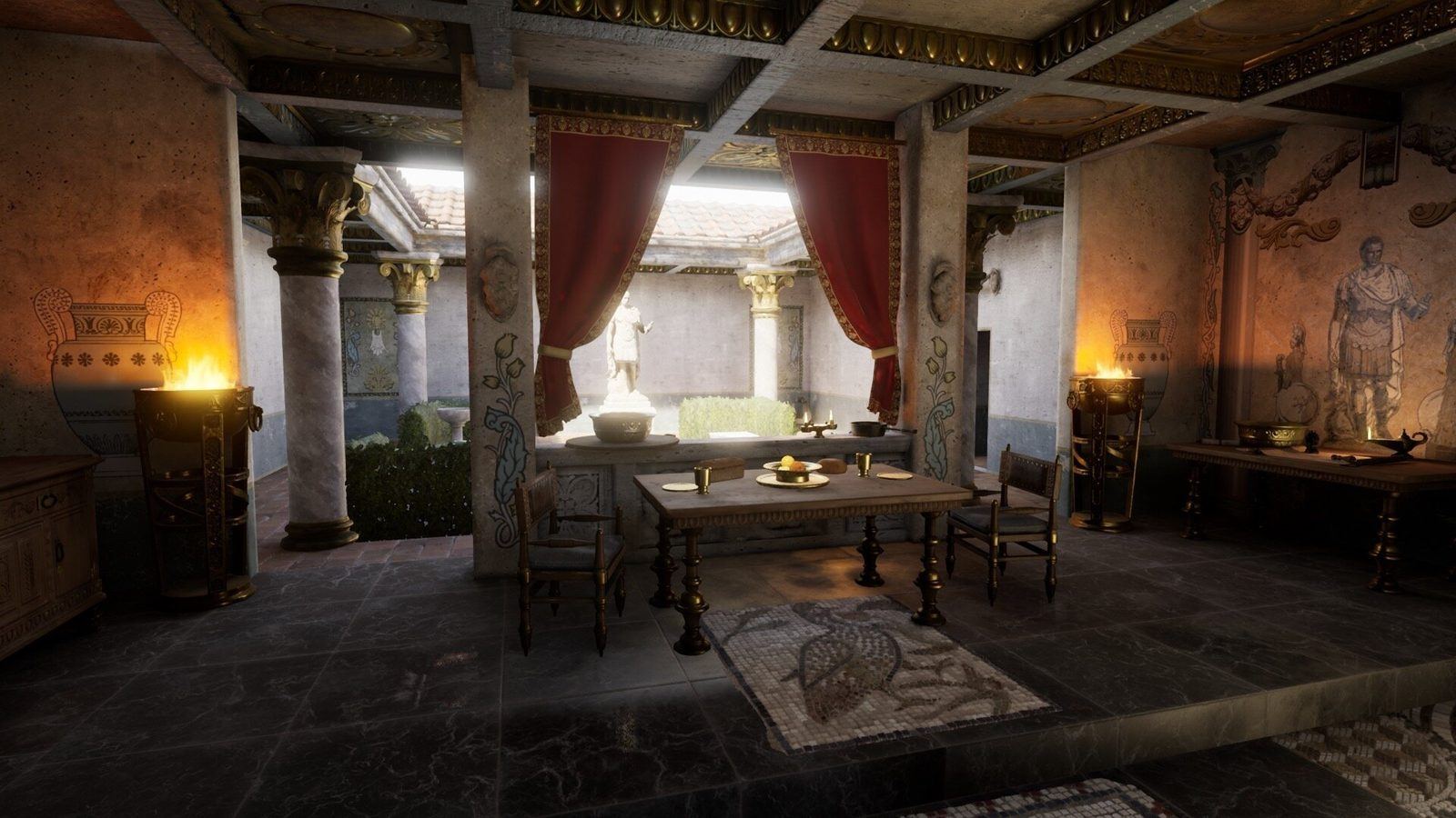 Ancient Rome virtual production standing set — angle 6 on the L.A. & ABQ Castle Studios stage