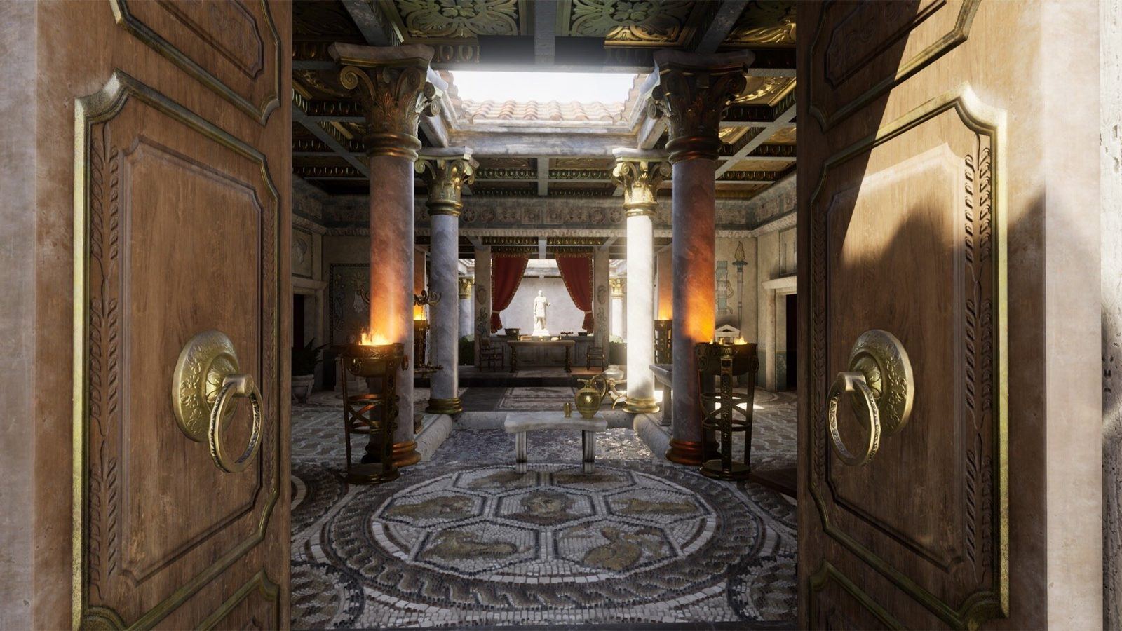 Ancient Rome virtual production standing set — angle 7 on the L.A. & ABQ Castle Studios stage
