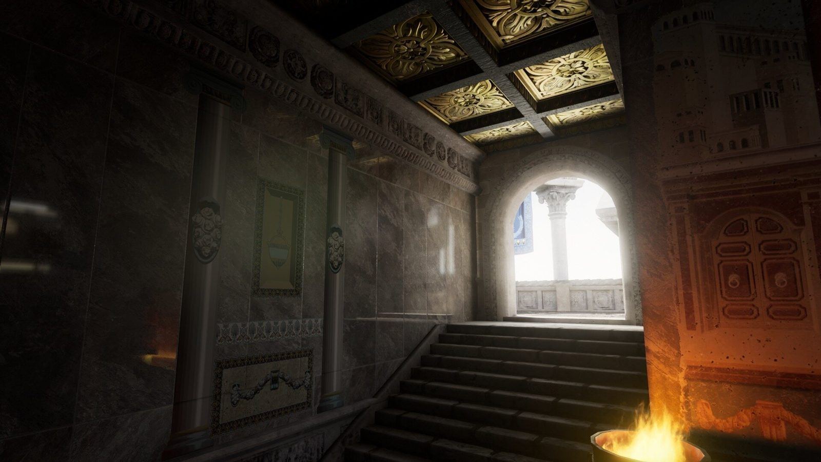 Ancient Rome virtual production standing set — angle 8 on the L.A. & ABQ Castle Studios stage
