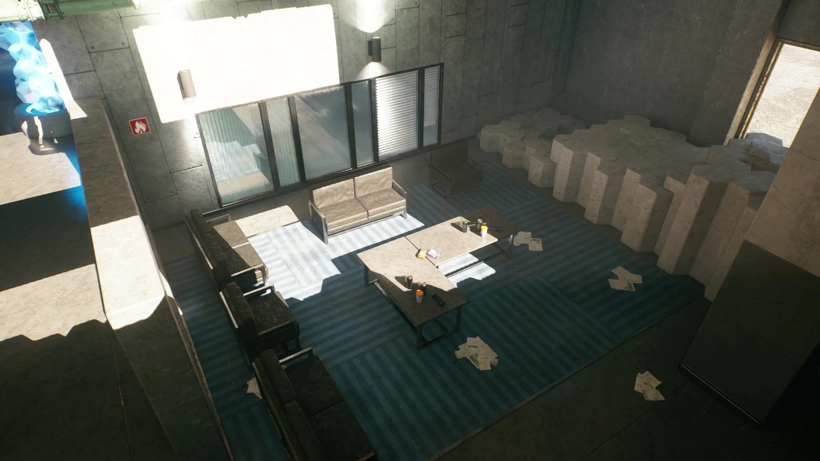 Architect Office virtual production standing set — angle 3 on the L.A. & ABQ Castle Studios stage