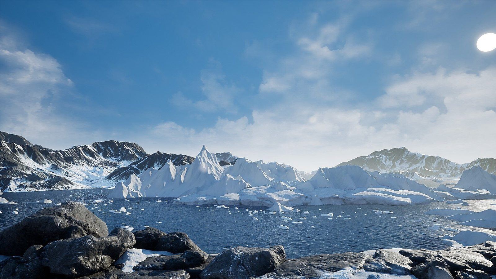 Arctic Base virtual production standing set — angle 3 on the L.A. & ABQ Castle Studios stage