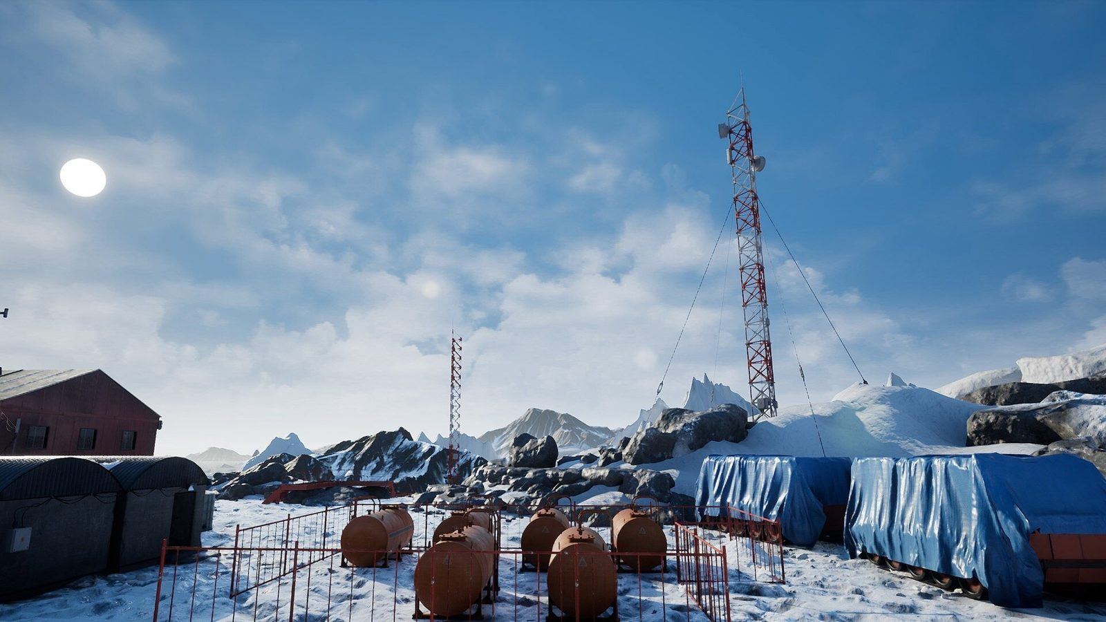 Arctic Base virtual production standing set — angle 6 on the L.A. & ABQ Castle Studios stage