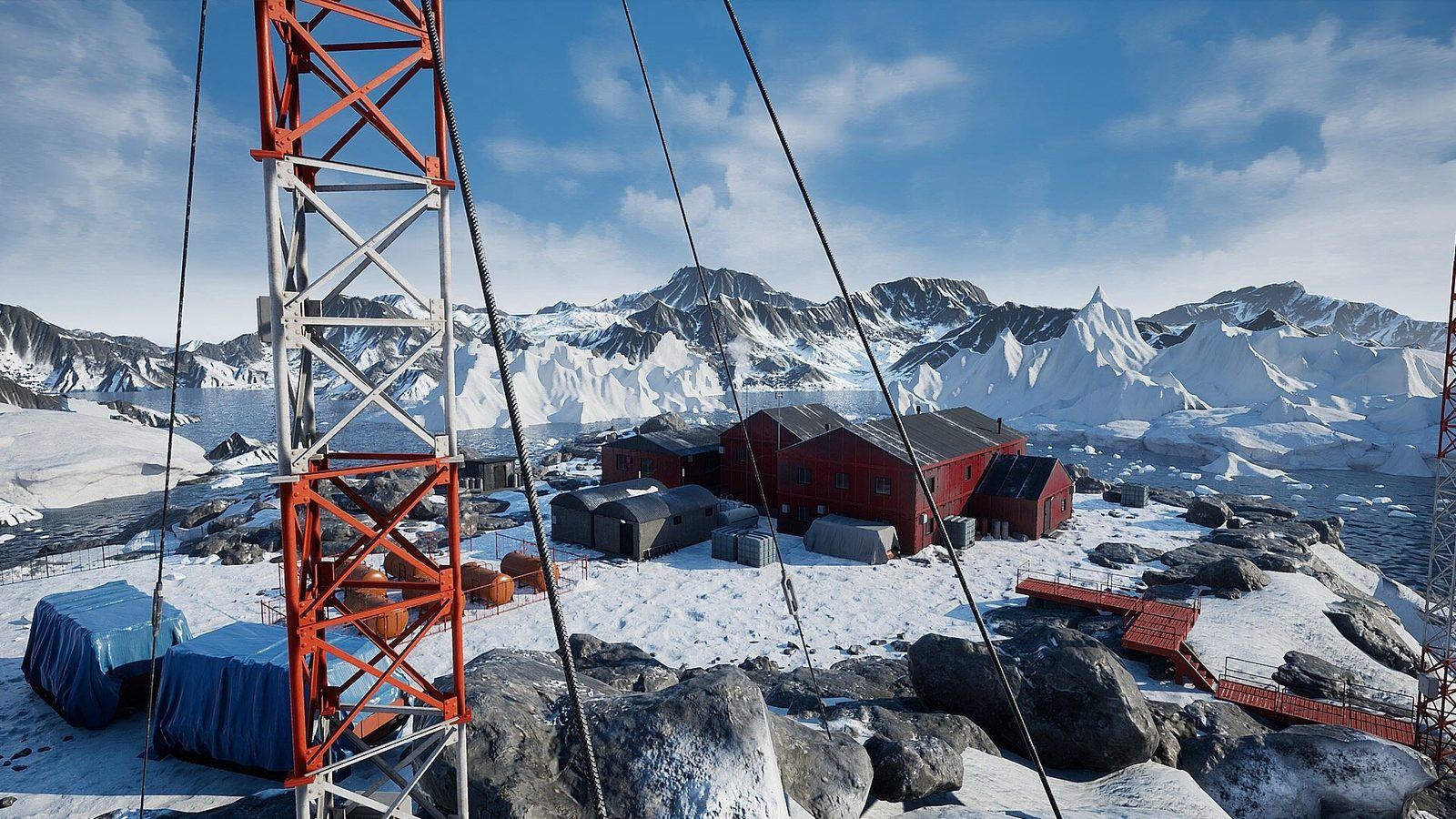 Arctic Base virtual production standing set — angle 7 on the L.A. & ABQ Castle Studios stage