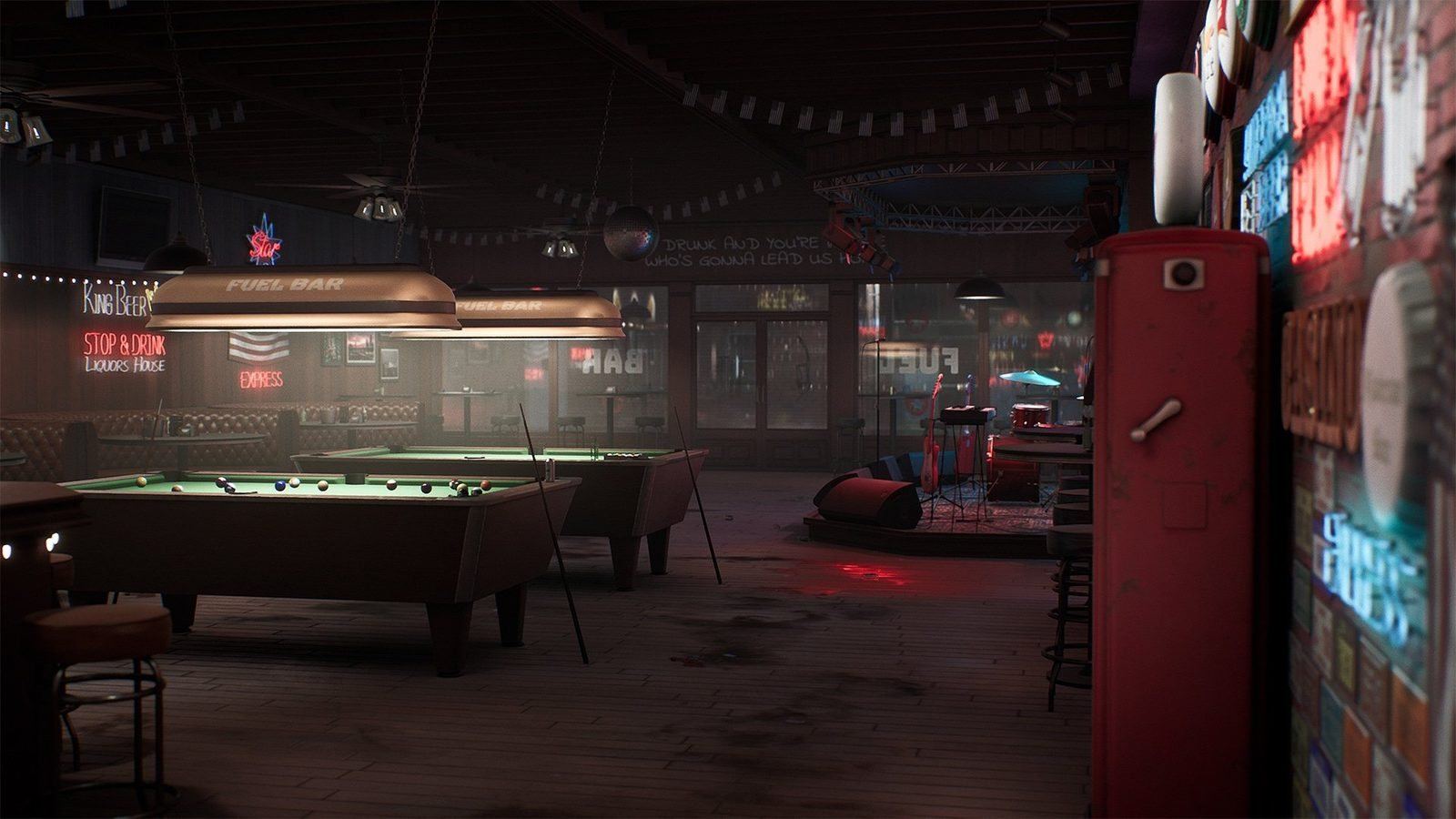 Bar virtual production standing set — angle 11 on the L.A. & ABQ Castle Studios stage