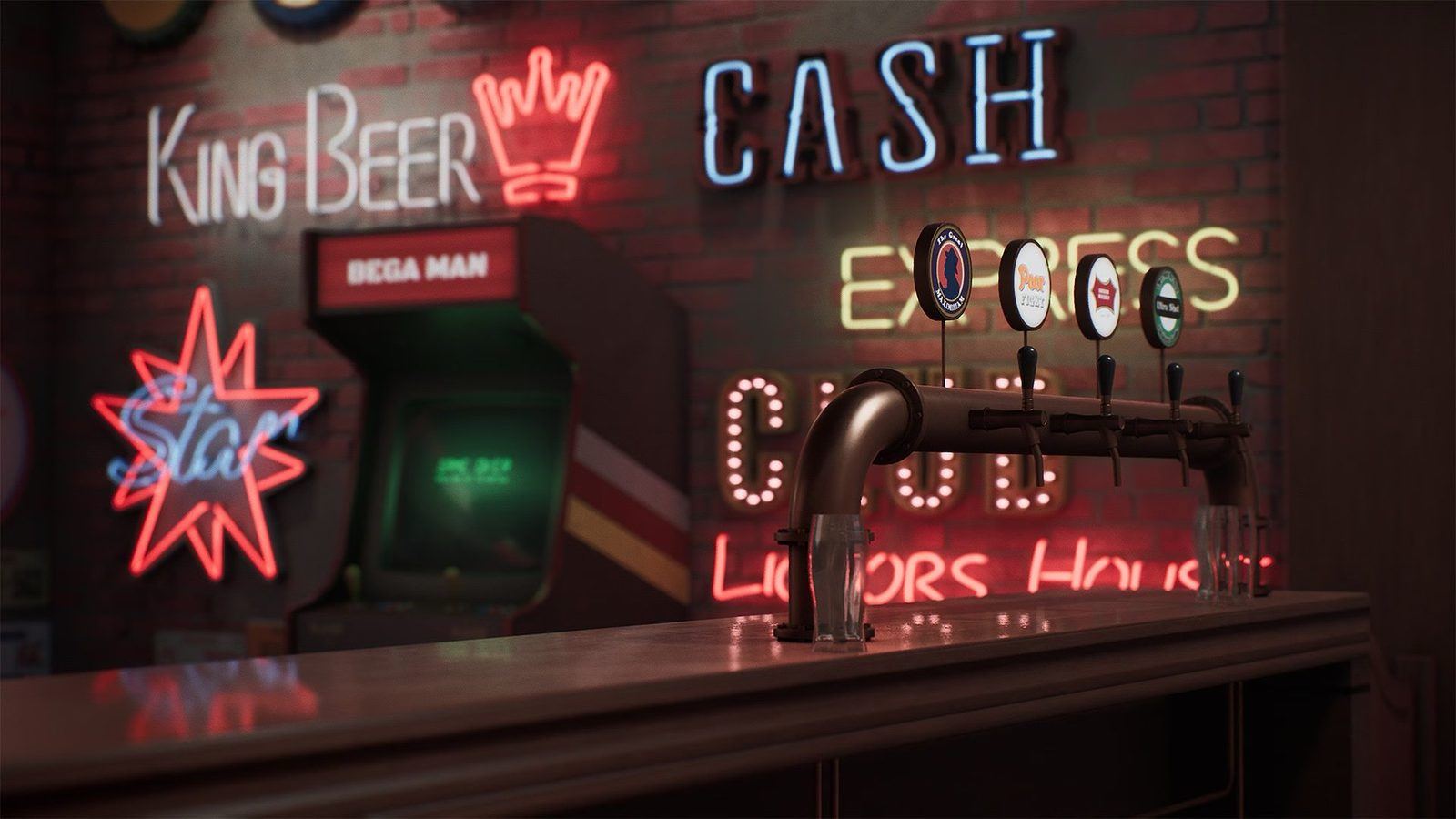 Bar virtual production standing set — angle 8 on the L.A. & ABQ Castle Studios stage