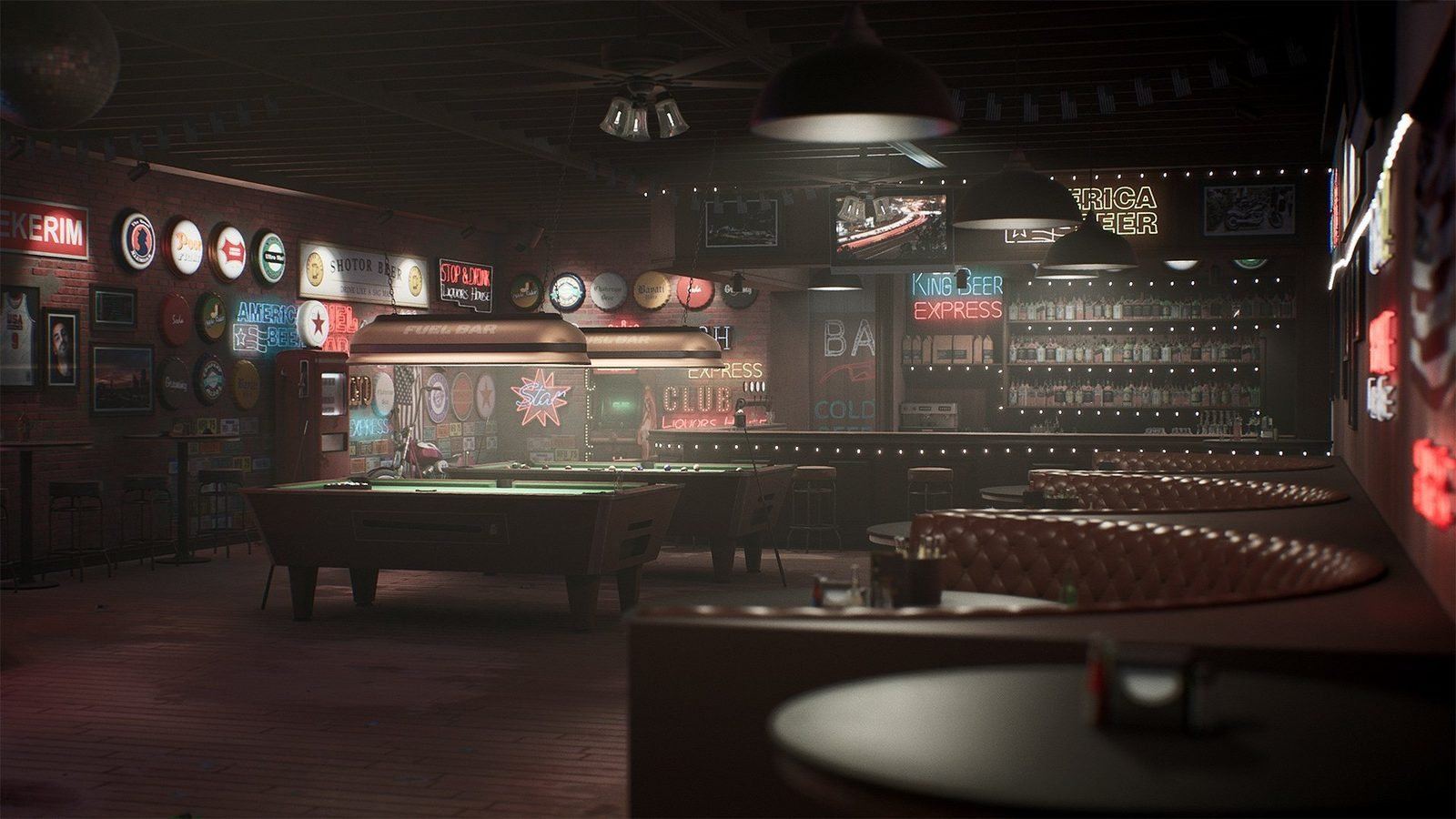 Bar virtual production standing set — angle 10 on the L.A. & ABQ Castle Studios stage