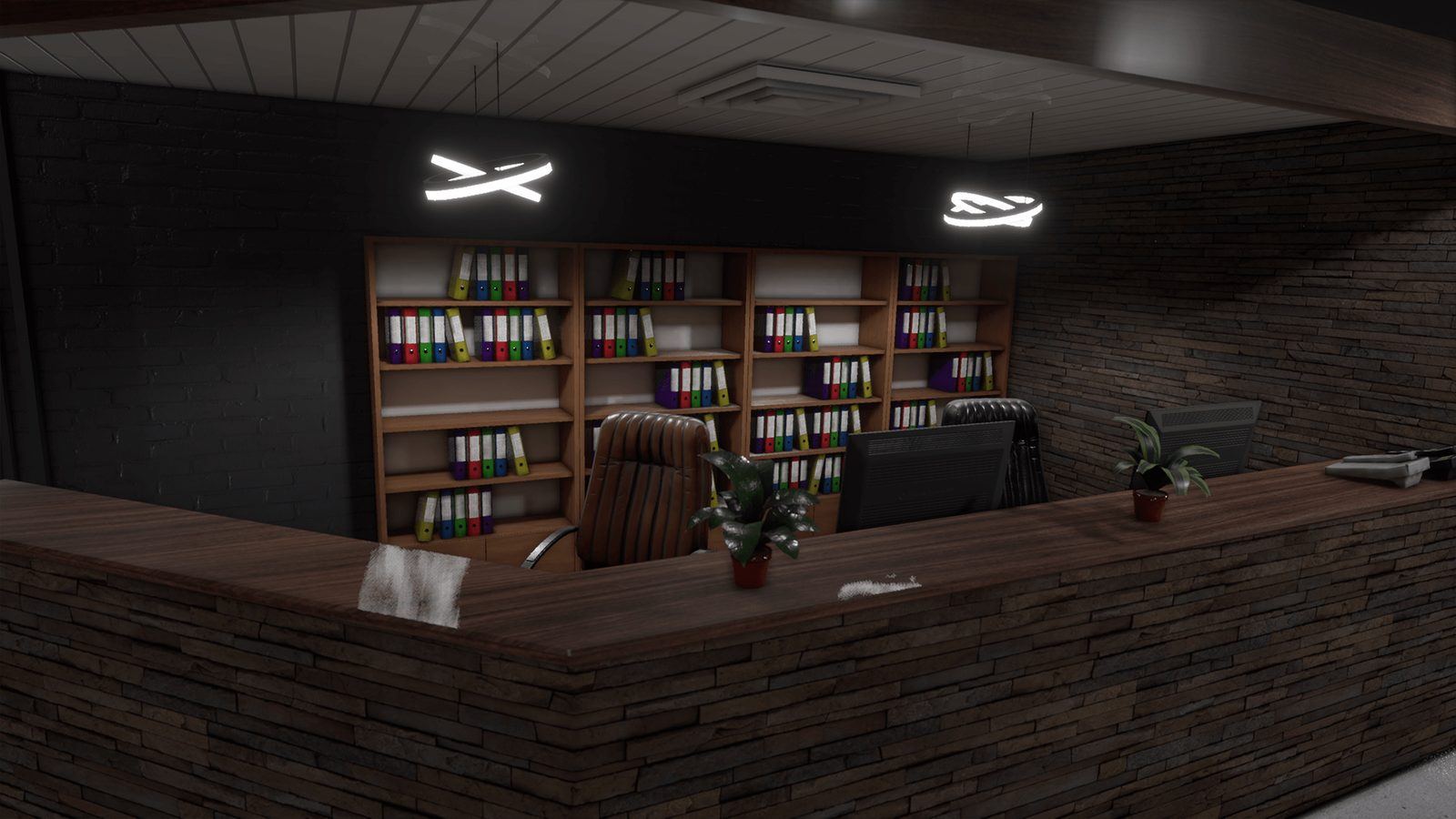 Big Company Office Space virtual production standing set — angle 6 on the L.A. & ABQ Castle Studios stage