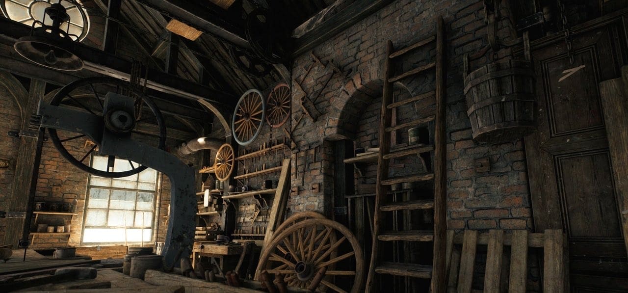 Carpenter's Workshop virtual production standing set — angle 4 on the L.A. & ABQ Castle Studios stage