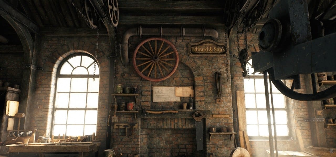 Carpenter's Workshop virtual production standing set — angle 6 on the L.A. & ABQ Castle Studios stage