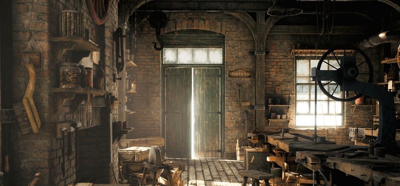 Carpenter's Workshop virtual production standing set — angle 7 on the L.A. & ABQ Castle Studios stage