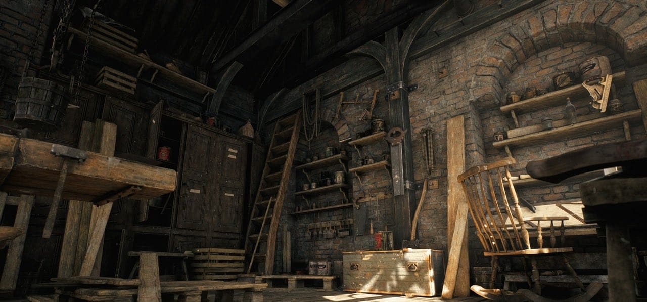 Carpenter's Workshop virtual production standing set — angle 9 on the L.A. & ABQ Castle Studios stage