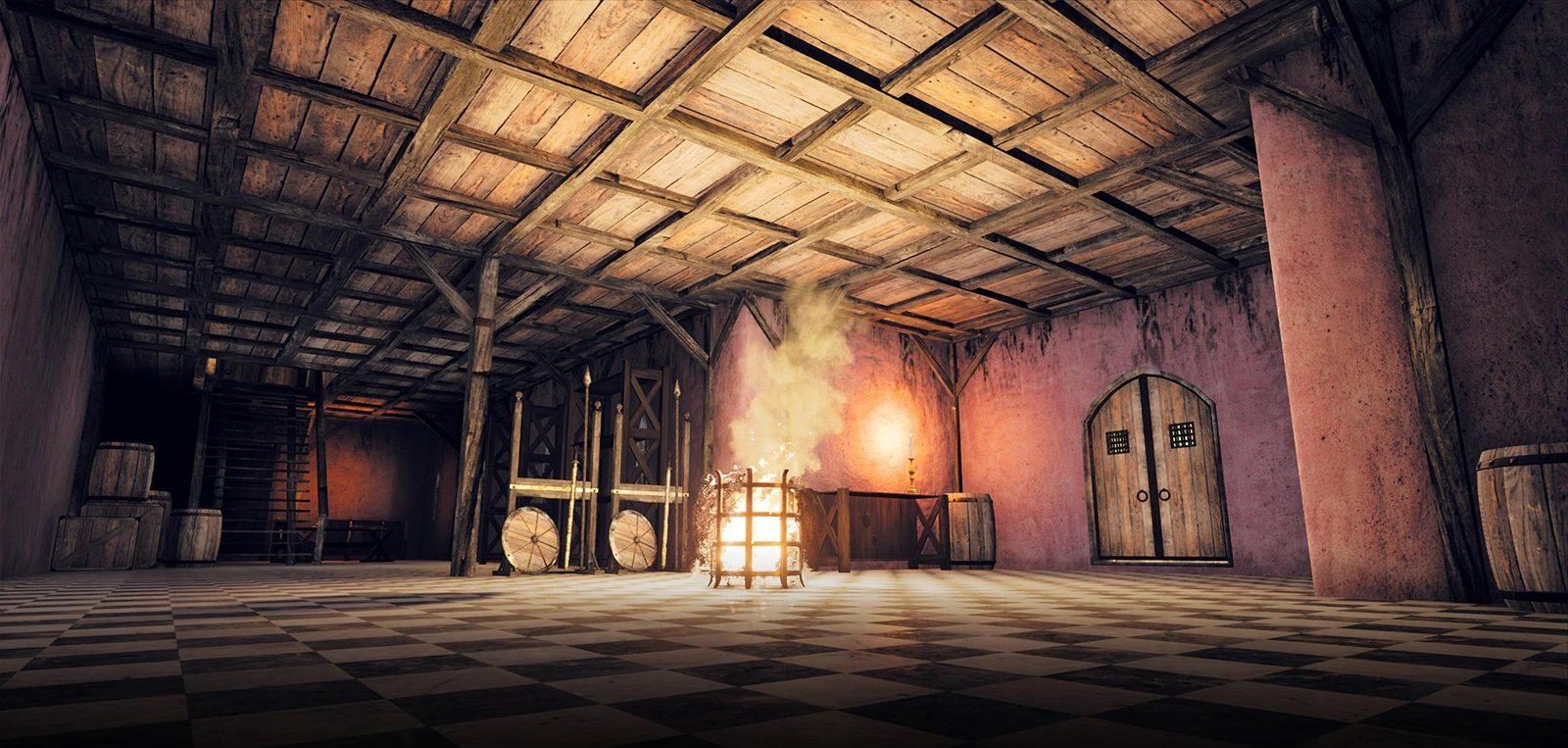 Castle virtual production standing set — angle 16 on the L.A. & ABQ Castle Studios stage