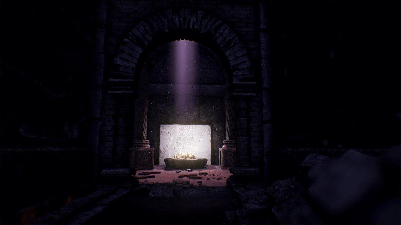 Catacombs virtual production standing set — angle 3 on the L.A. & ABQ Castle Studios stage