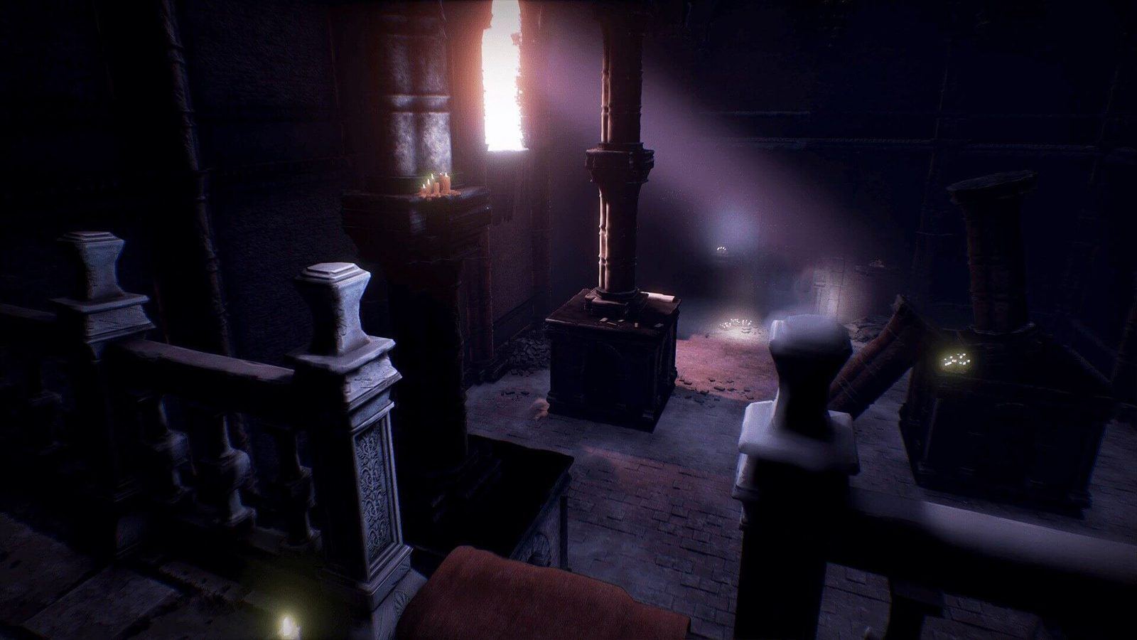 Catacombs virtual production standing set — angle 6 on the L.A. & ABQ Castle Studios stage