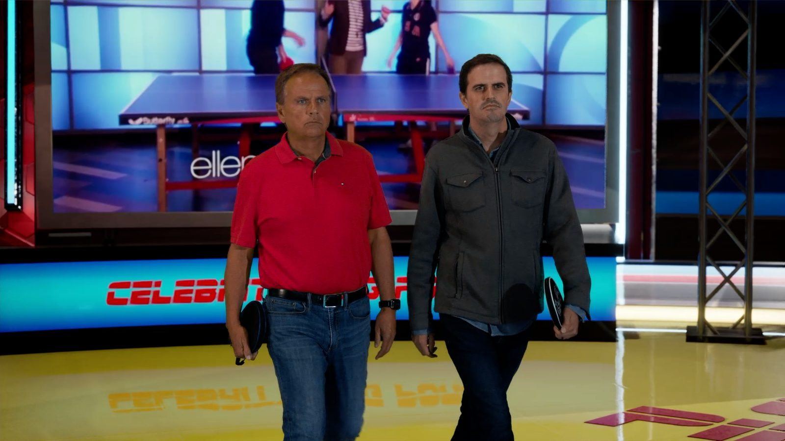 Celebrity Ping Pong virtual production standing set — angle 9 on the L.A. & ABQ Castle Studios stage