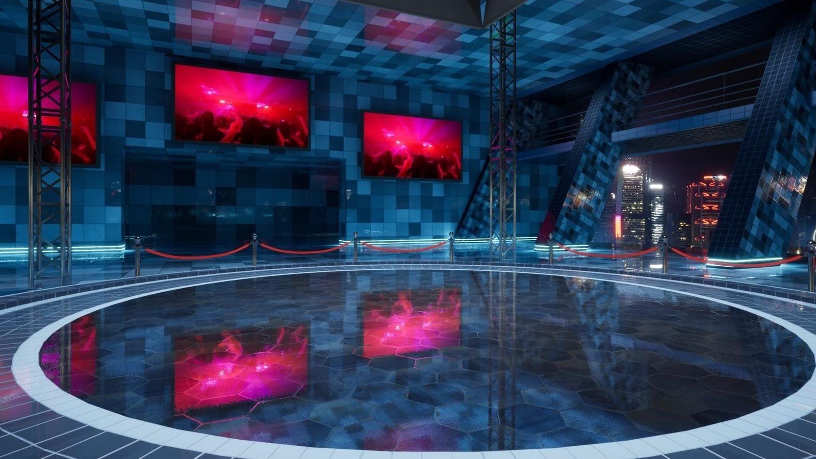 Center Arena virtual production standing set — angle 11 on the L.A. & ABQ Castle Studios stage