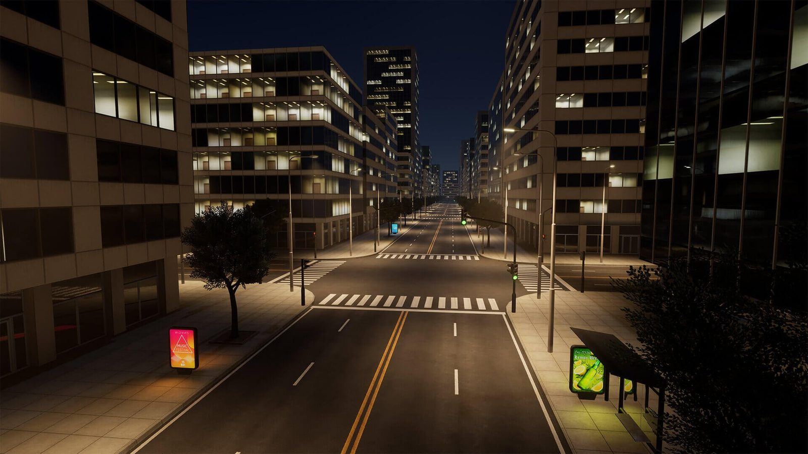 City Urban Downtown virtual production standing set — angle 5 on the L.A. & ABQ Castle Studios stage
