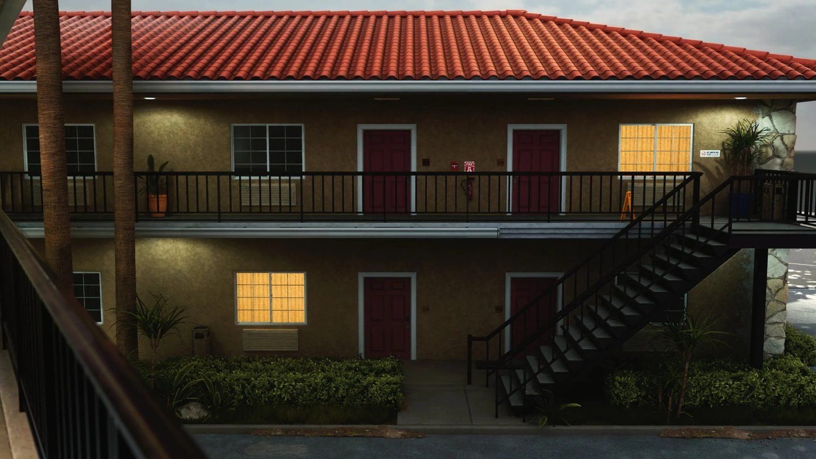 Classic Motel virtual production standing set — angle 14 on the L.A. & ABQ Castle Studios stage