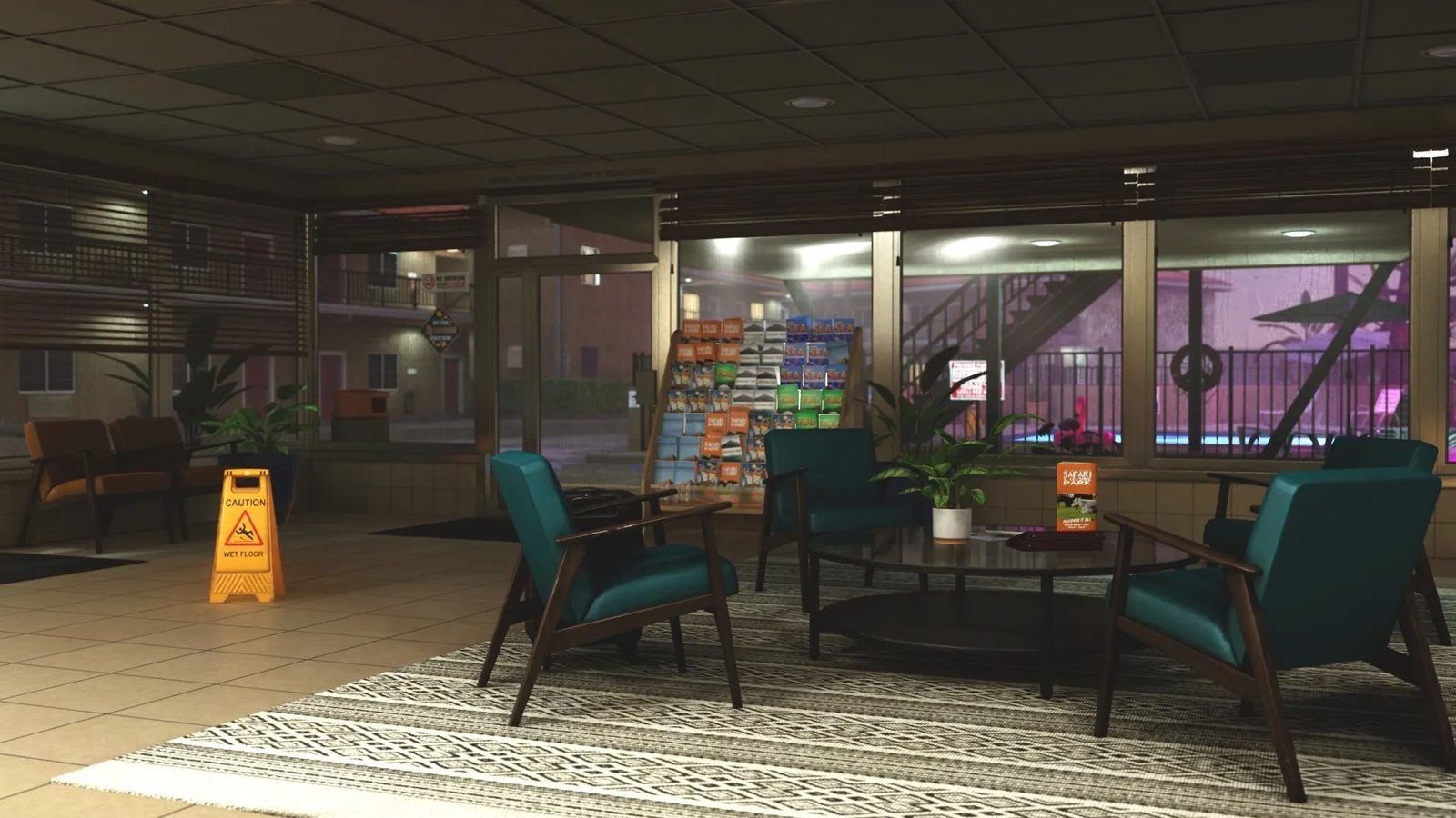 Classic Motel virtual production standing set — angle 6 on the L.A. & ABQ Castle Studios stage
