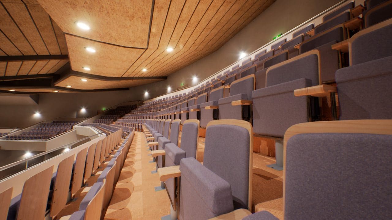 Concert Hall virtual production standing set — angle 5 on the L.A. & ABQ Castle Studios stage