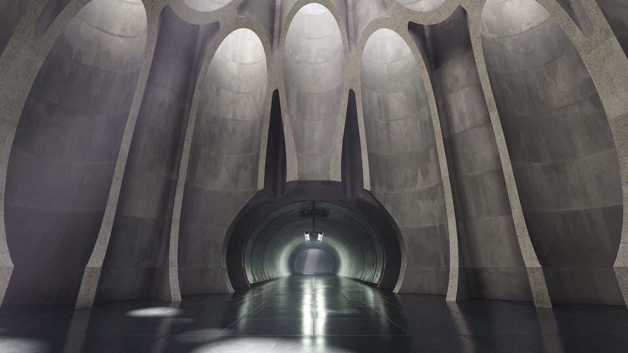 Concrete Sci-Fi Bunker — ready-to-shoot virtual production set on the L.A. & ABQ Castle Studios stage