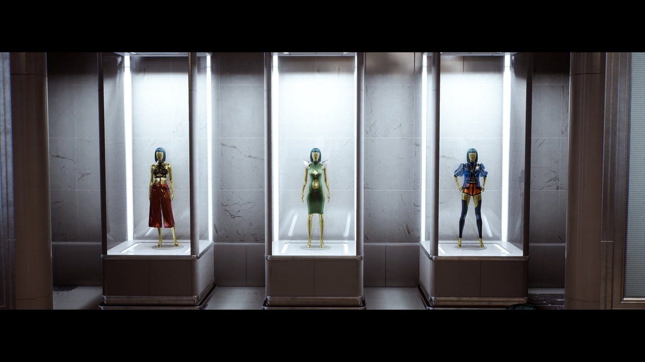 Contemporary Art Gallery virtual production standing set — angle 2 on the L.A. & ABQ Castle Studios stage