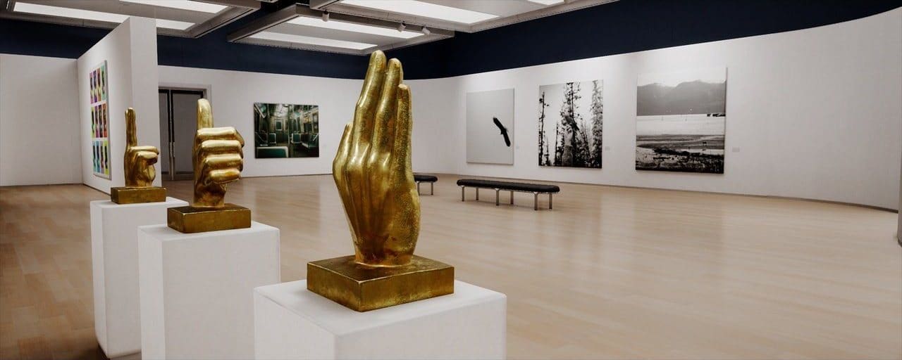 Contemporary Art Gallery virtual production standing set — angle 11 on the L.A. & ABQ Castle Studios stage