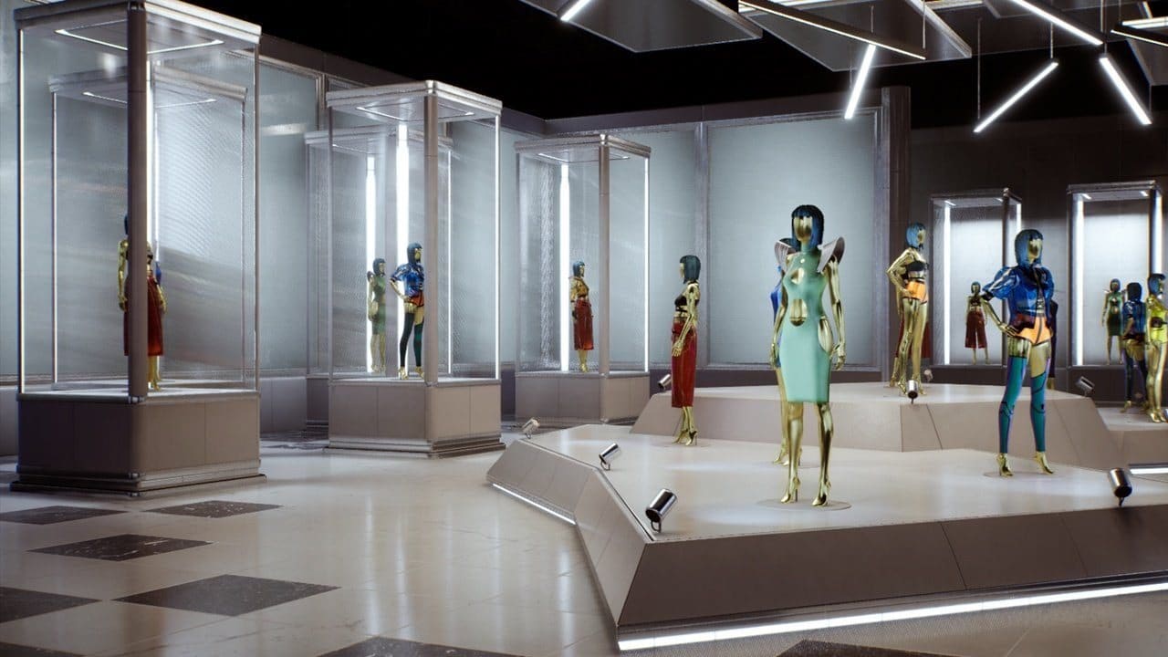 Contemporary Art Gallery virtual production standing set — angle 9 on the L.A. & ABQ Castle Studios stage