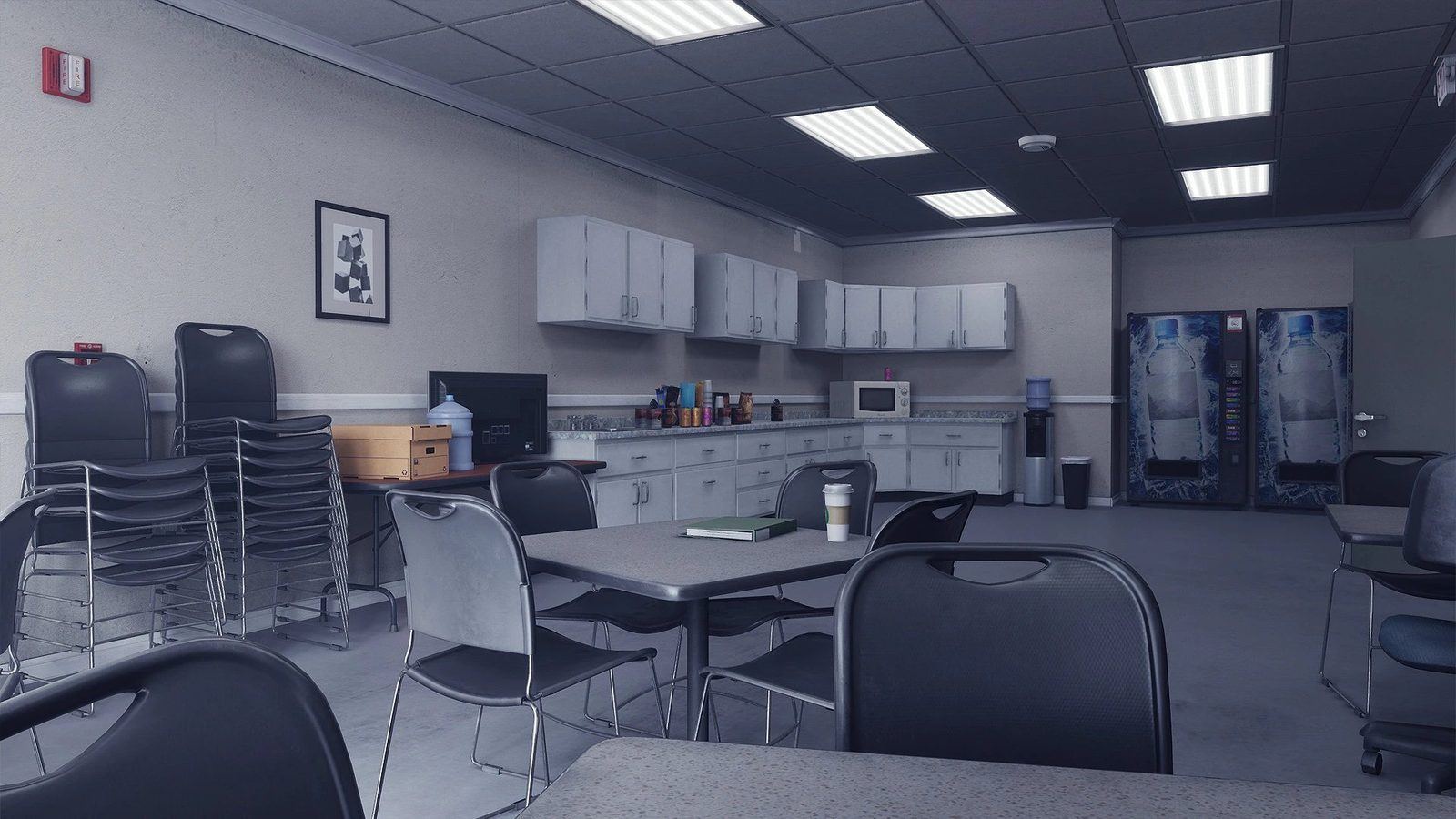 Cubicle Office virtual production standing set — angle 5 on the L.A. & ABQ Castle Studios stage