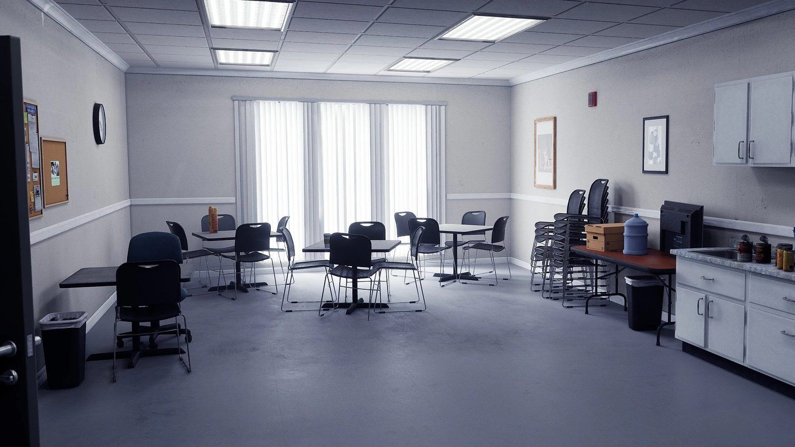 Cubicle Office virtual production standing set — angle 6 on the L.A. & ABQ Castle Studios stage