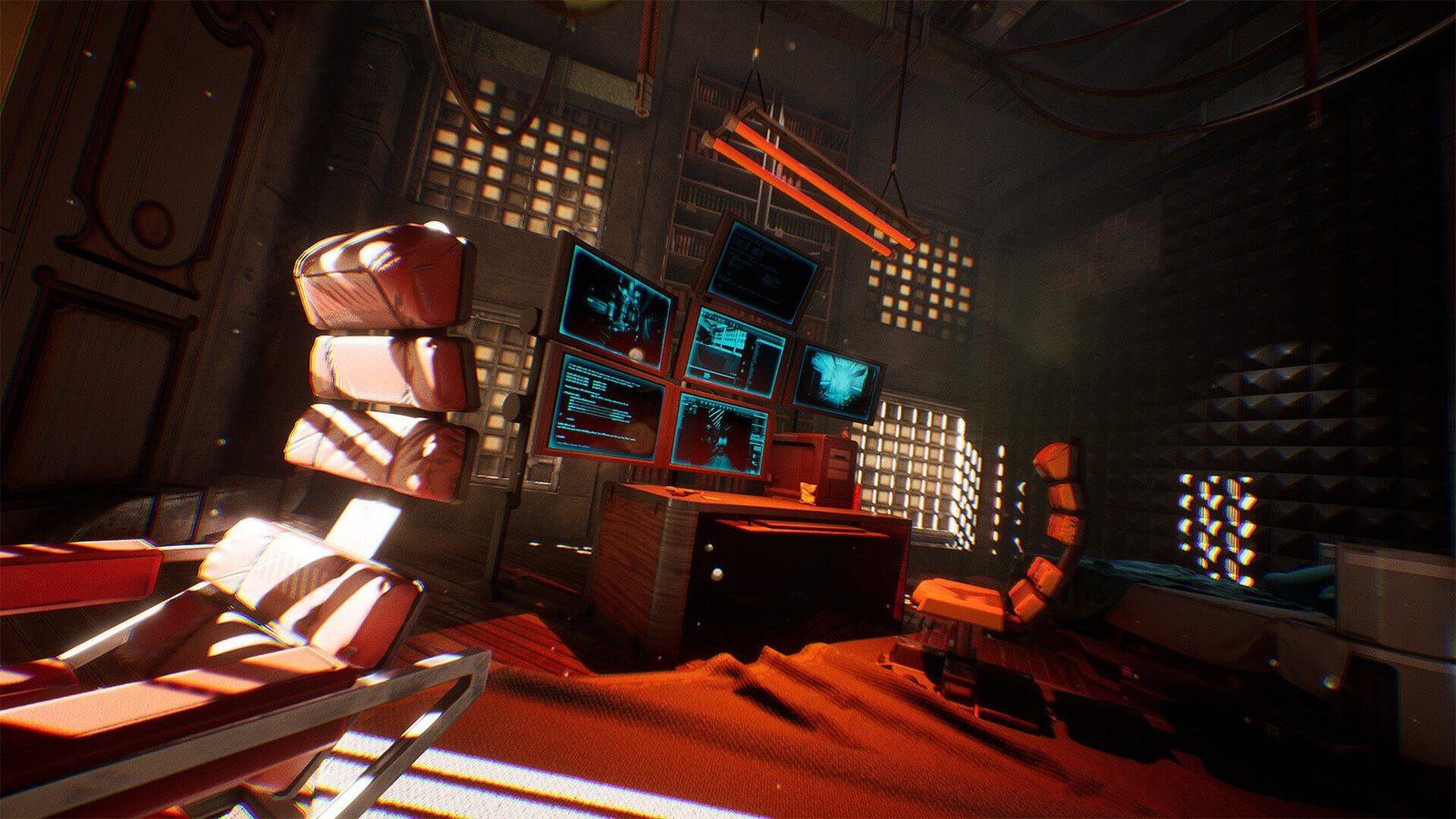Cyberpunk Interior virtual production standing set — angle 2 on the L.A. & ABQ Castle Studios stage