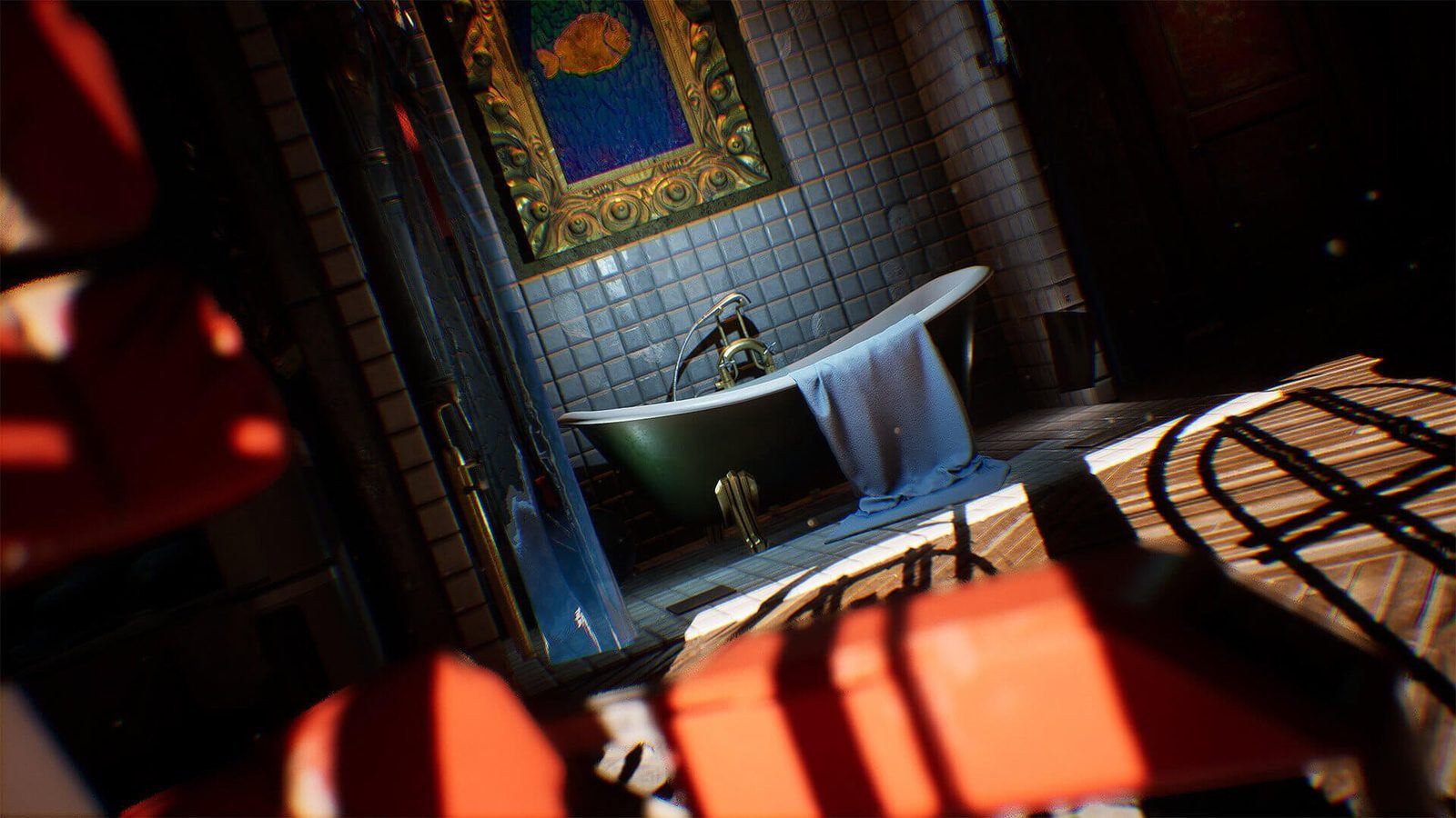 Cyberpunk Interior virtual production standing set — angle 8 on the L.A. & ABQ Castle Studios stage