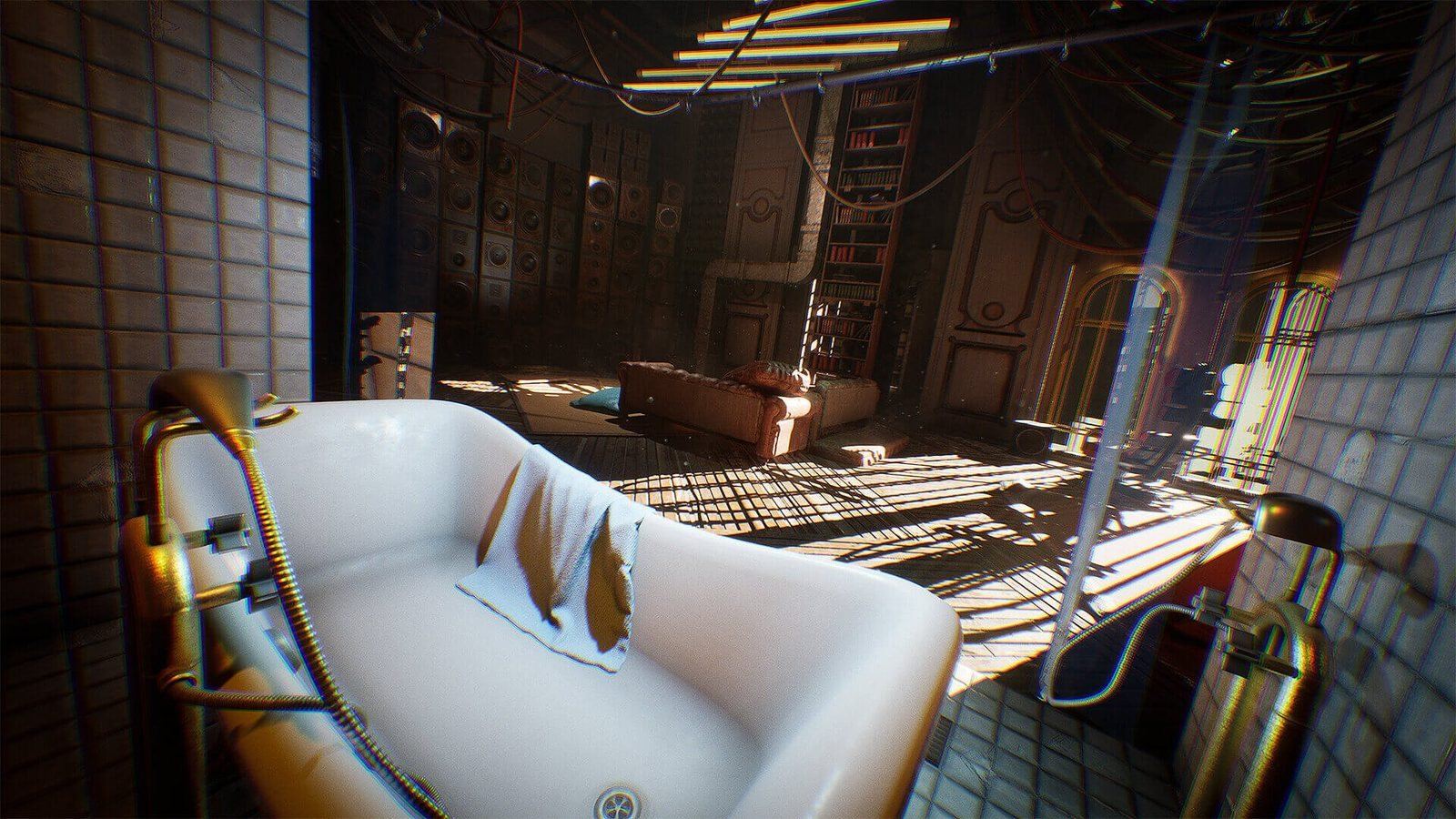 Cyberpunk Interior virtual production standing set — angle 9 on the L.A. & ABQ Castle Studios stage