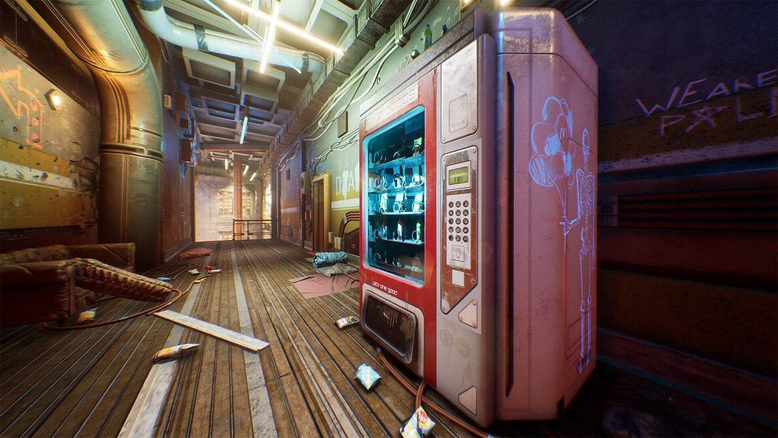 Cyberpunk Interior virtual production standing set — angle 10 on the L.A. & ABQ Castle Studios stage