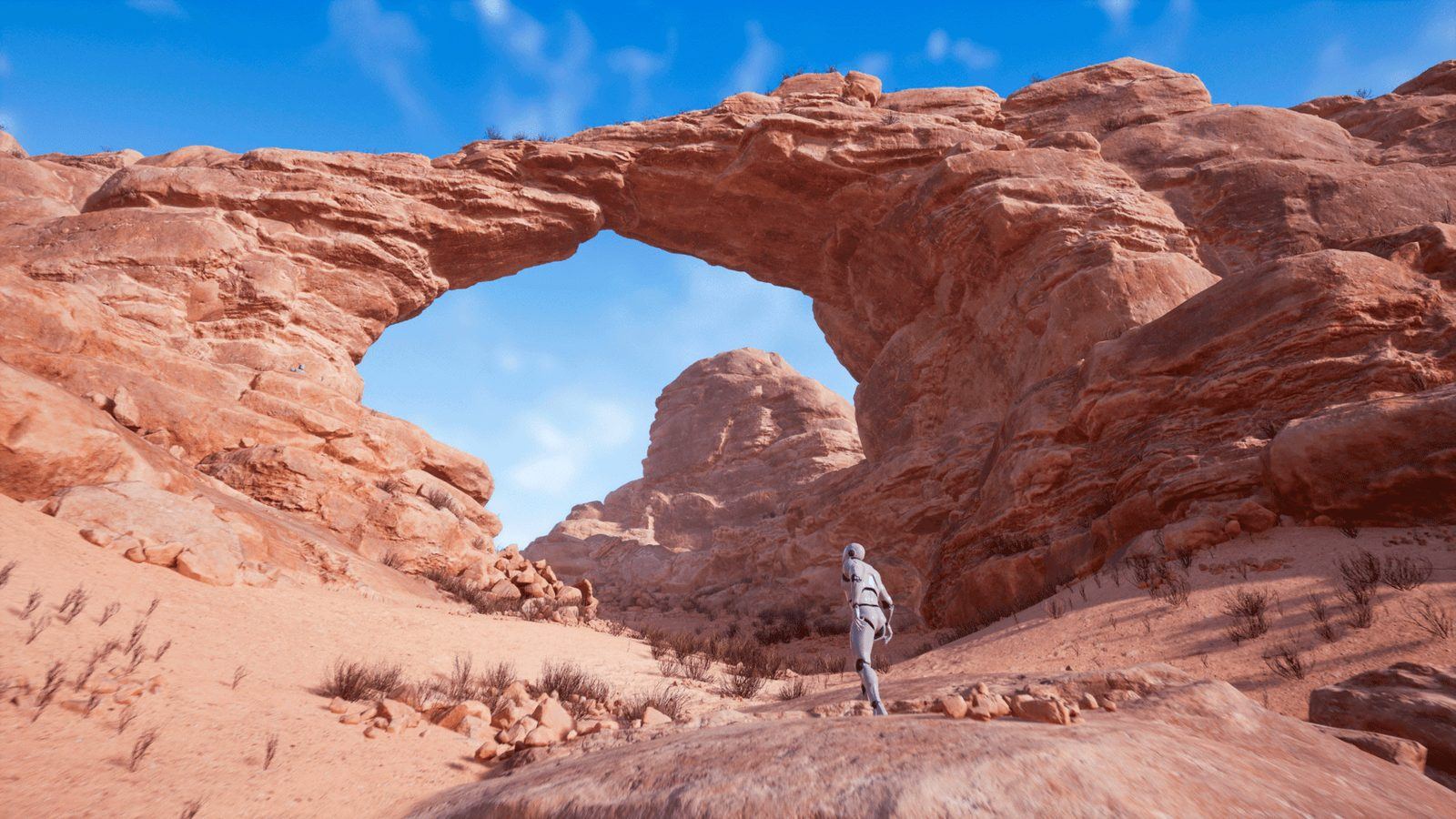 Desert With Cliffs virtual production standing set — angle 4 on the L.A. & ABQ Castle Studios stage