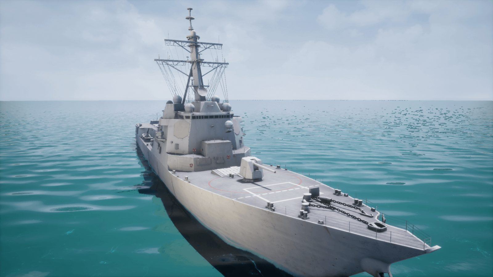 Destroyer Ship virtual production standing set — angle 5 on the L.A. & ABQ Castle Studios stage