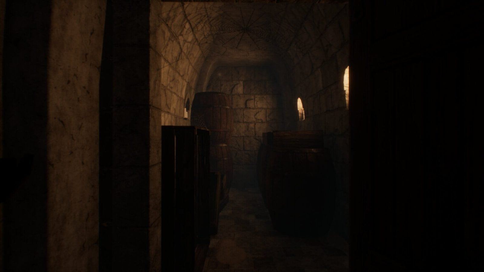 Dungeon virtual production standing set — angle 12 on the L.A. & ABQ Castle Studios stage